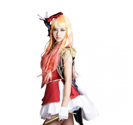 Macross Frontier Cosplay Sheryl Nome Costume Red Dress